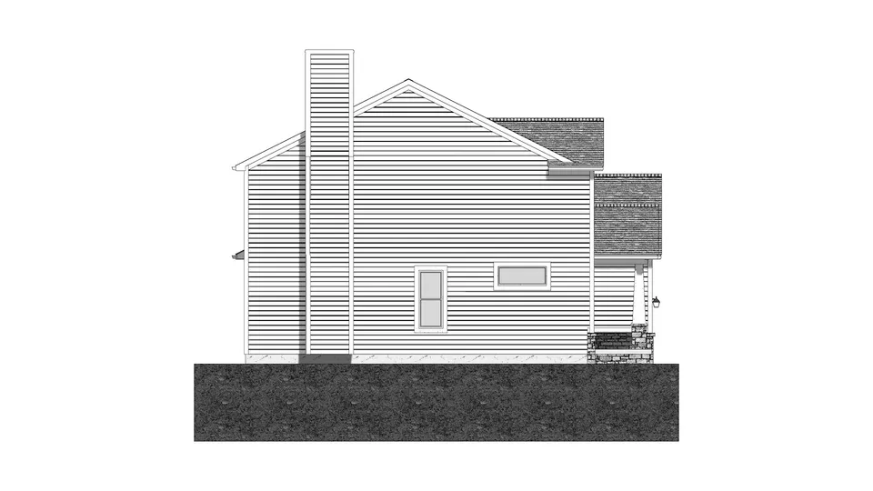 The Ryland house plan, exterior view 4